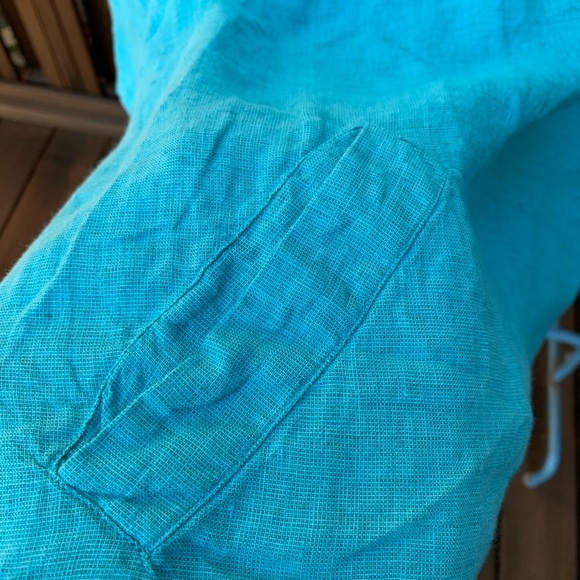 Flax Linen Backup Tunic Top Size M Back Up Blouse - Picture 8 of 9